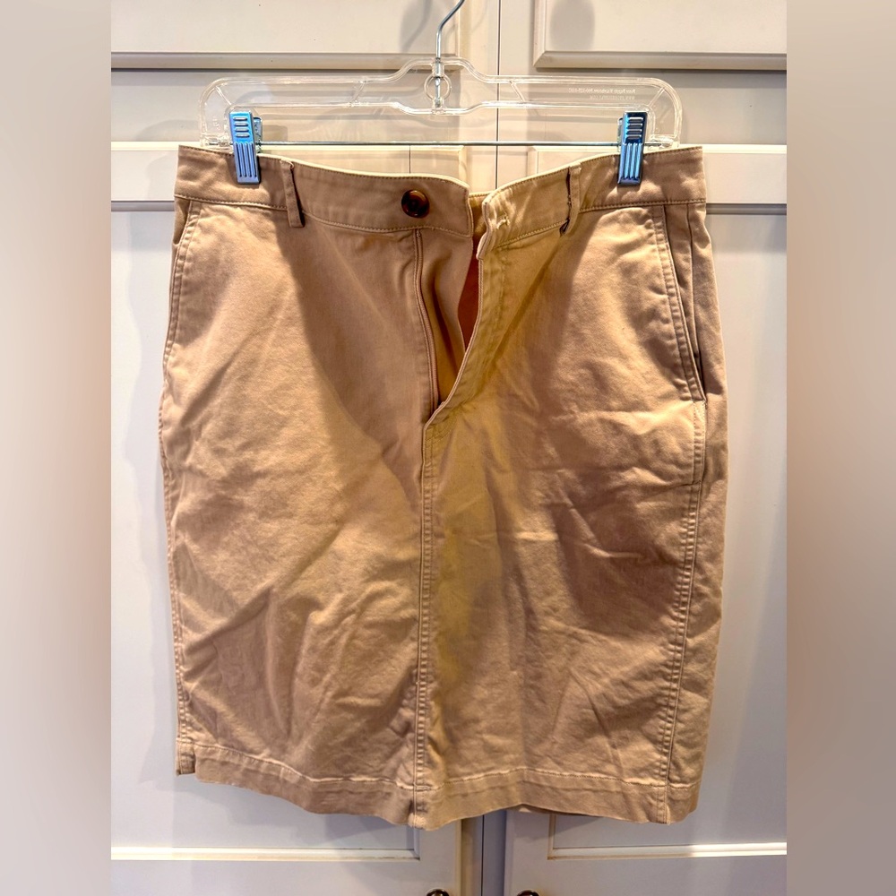 Jcrew khaki pencil skirt